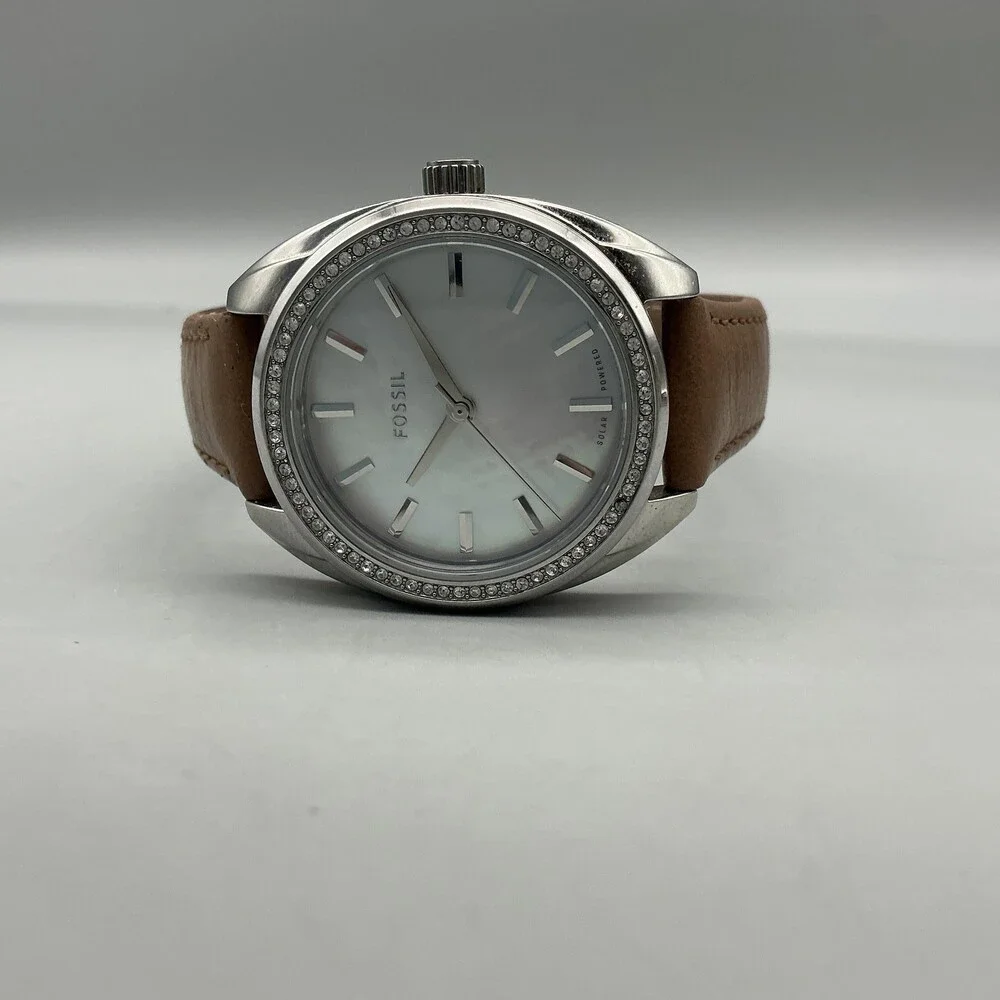 Fossil BQ3714 Womens Watch 34mm White Dial Brown Leather  display picture 1